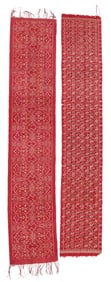 Silk Ikat Endek Shoulder Cloths, Bali, Indonesia, Mid 20th C.