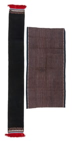 Balinese Embellished Scarf and Indigo Cloth (2), Indonesia