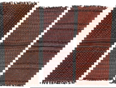 3 Flores Cotton Ikat Shawls, Indonesia, Mid 20th C.