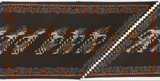 Javanese Kain Panjang Batik with Wayang Kulit, Indonesia