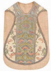 Continental European Brocade Silk Priest's Chasuble, 18th C.
