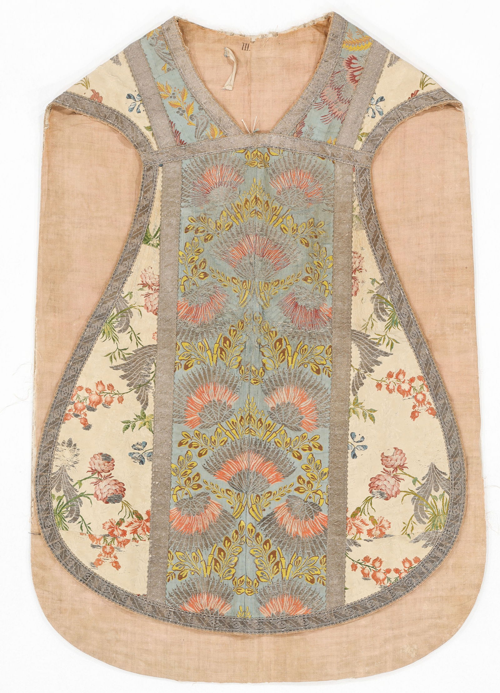 Continental European Brocade Silk Priest's Chasuble, 18th C. (1 of 3)