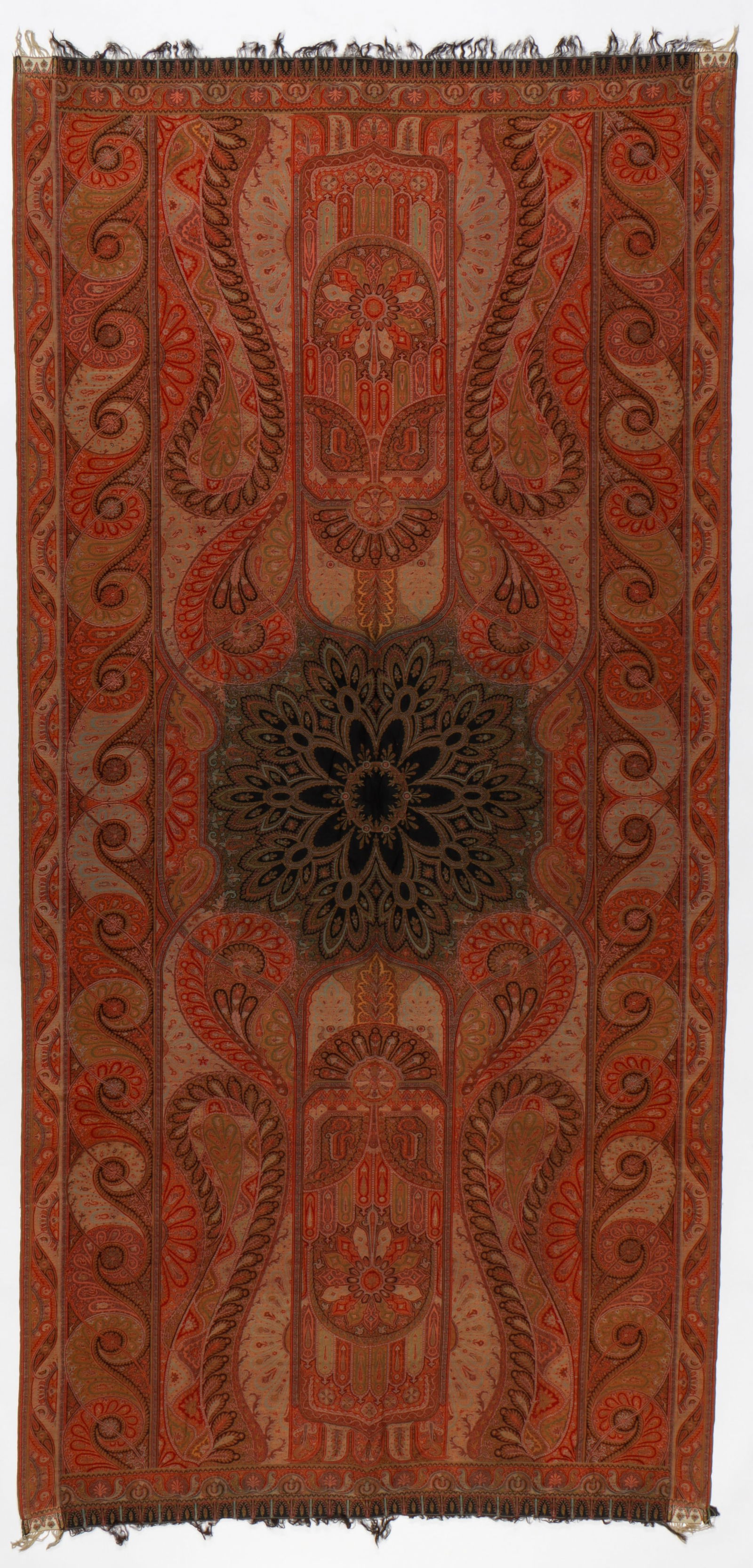 Antique Continental Paisley Wool Shawl (1 of 4)