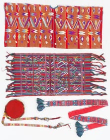 Four Guatemalan Woven Textiles, including Nebaj, c. 1930-1970