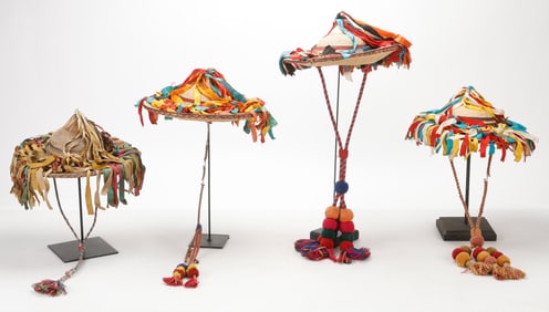 4 Mayan Tzotzil Hats, Chiapas, Mexico