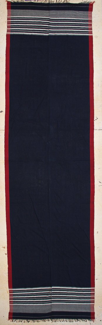 Fine Hazara Wedding Shawl: 4'1" x 15'4" (124 x 467 cm): Fine Hazara Wedding Shawl, Afghanistan-Pakistan, early 20th c, excellent condition and color. Size: 4'1" x 15'4" (124 x 467 cm). Provenance: Jane Steinsnyder.