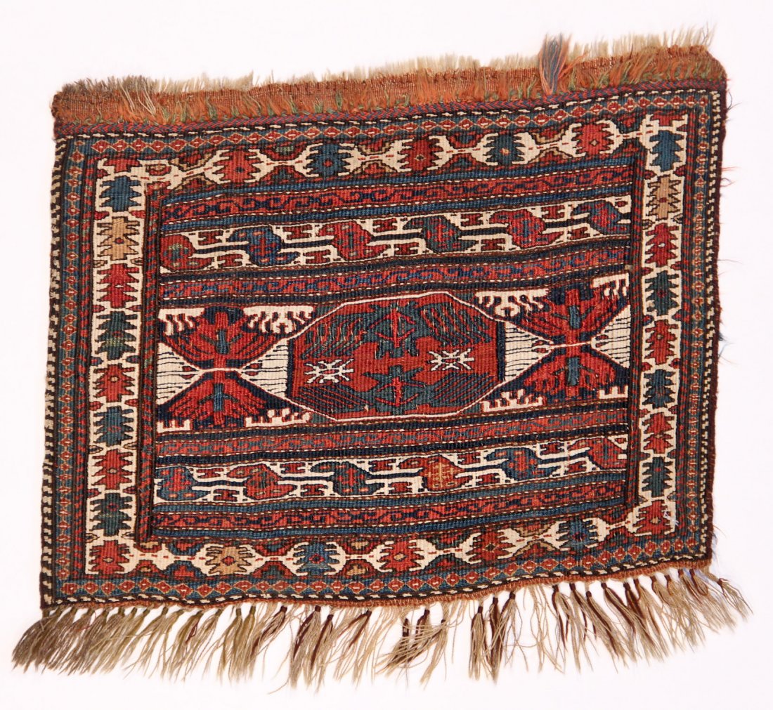 Shahsavan Soumak Bagface: 2' x 1'7" (60 x 48 cm): Shahsavan Soumak Bagface, excellent condition and color. Size: 2' x 1'7" (60 x 48 cm). Provenance: Jane Steinsnyder.