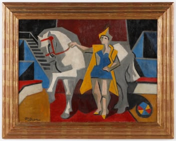 Jean Metzinger (French, 1883-1956) "Le Cirque", 24" x 32"
