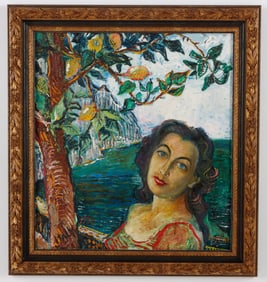 David Burliuk (1882-1967) Portrait, 1950, 22" x 20"