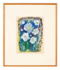 Eve Peri (American, 1897-1966) "Flowers" Painting