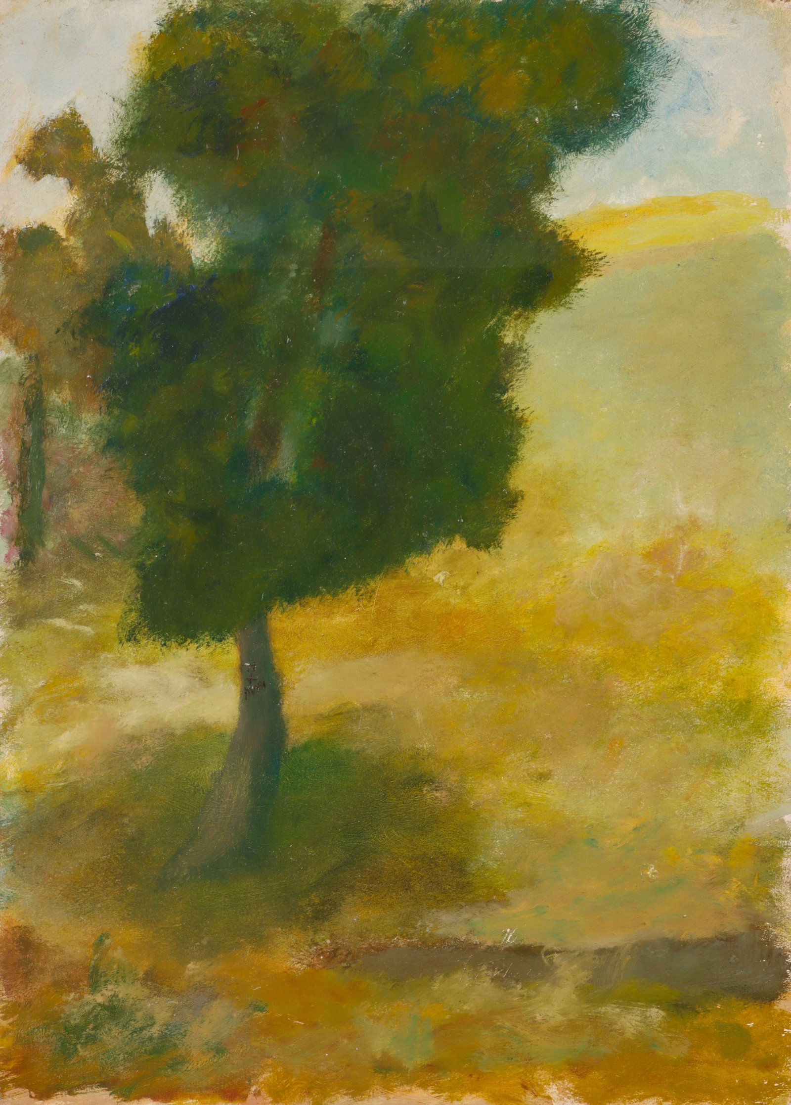 Francis C. Tucker (1932-2012) "A Butterfly Came To Me", 1976: Francis C. Tucker (American, 1932-2012) "A Butterfly Came To Me", 1976, oil painting on board, signed, dated and titled. Unframed. Size: 18'' x 13'', 46 x 33 cm (board).