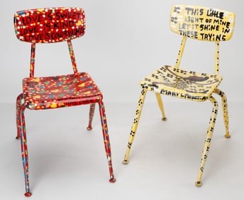 "Missionary" Mary L. Proctor, Folk/Outsider Art,Painted Chairs