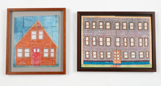 Jim Work (American) Folk/Outsider Art Drawings. w/Provenance