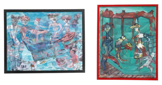 Mayra Oviedo (21st c.) Two Paintings