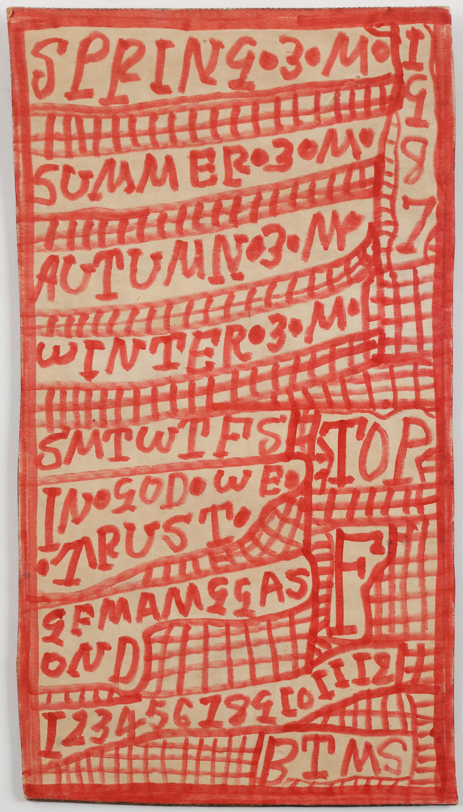 Z.B. Armstrong (1911-1993) "Doomsday Calendar", 13.5" x 7.5" (1 of 3)