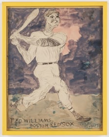 Justin McCarthy (1892-1977) Ted Williams, Boston Red Sox, 14" x 11"
