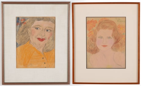 Justin McCarthy (American, 1892-1977) 2 Actor Portraits