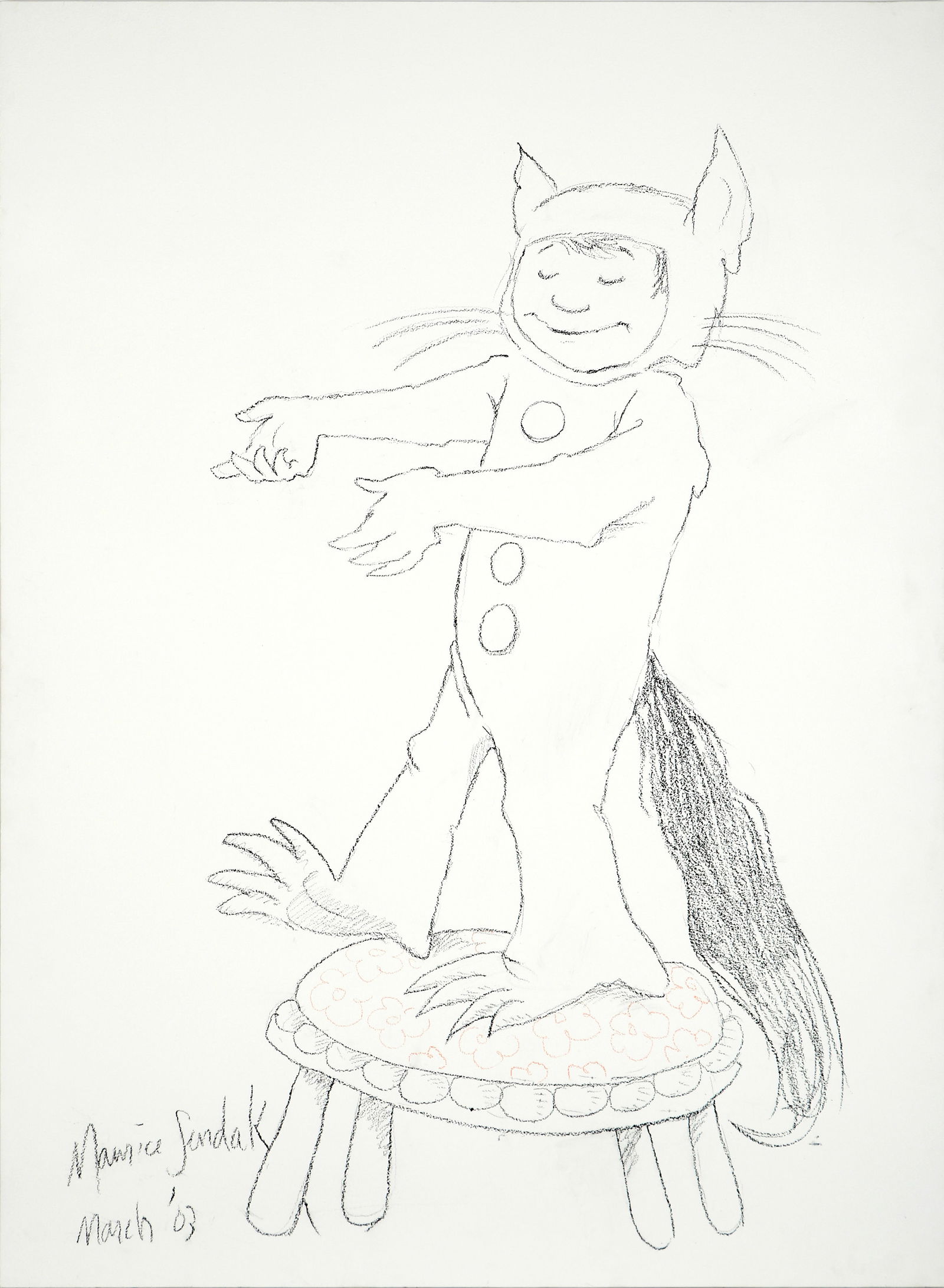 Maurice Sendak (1928-2012) Large Signed Drawing, 57" x 42" (1 of 5)