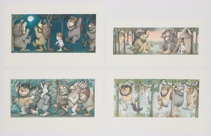 Maurice Sendak (American 1928-2012) 4 "Where The Wild Things Are" Prints