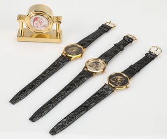 Maurice Sendak (American 1928-2012) 3 Wrist Watches And 1 Clock