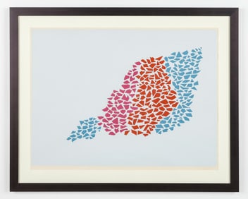 Robert Goodnough (1917-2010) "Red, Blue, and Pink," 1973