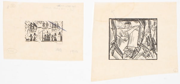 Lionel Feininger (American, 1871-1956) 2 Woodcut Prints