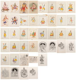 A Company School Album of Paintings Of Indian Deities