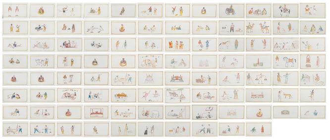 Punjab Company School Album of 80+ Watercolors, India