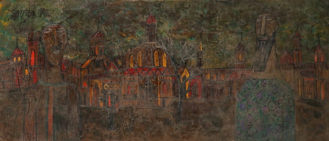 Francis Newton Souza (1924-2002) Painting, 1973, 42" x 94"