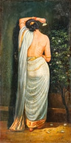 Hemendranath Majumdar (1894-1948) "Lady in Saree"
