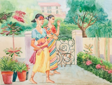 Laxma Goud (Indian, b. 1940) Watercolor Painting