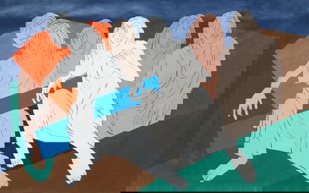 Tyeb Mehta (1925-2009) "Falling Figures," 1980