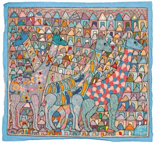 Chief Zacheus Olowonubi Oloruntoba (b. 1934) 37" x 40"