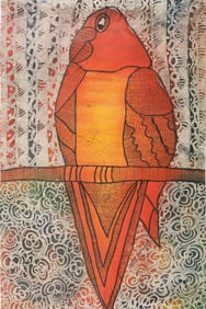 Chief Zacheus Olowonubi Oloruntoba (b. 1934) "The Protection Bird IV", 1989