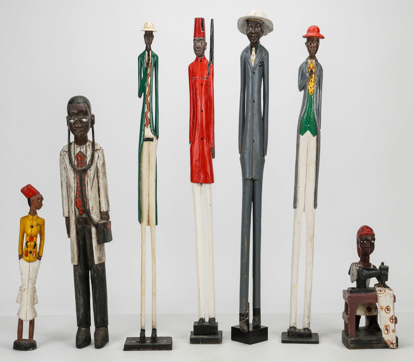 Group Of 7 African Colon Figures (1 of 9)