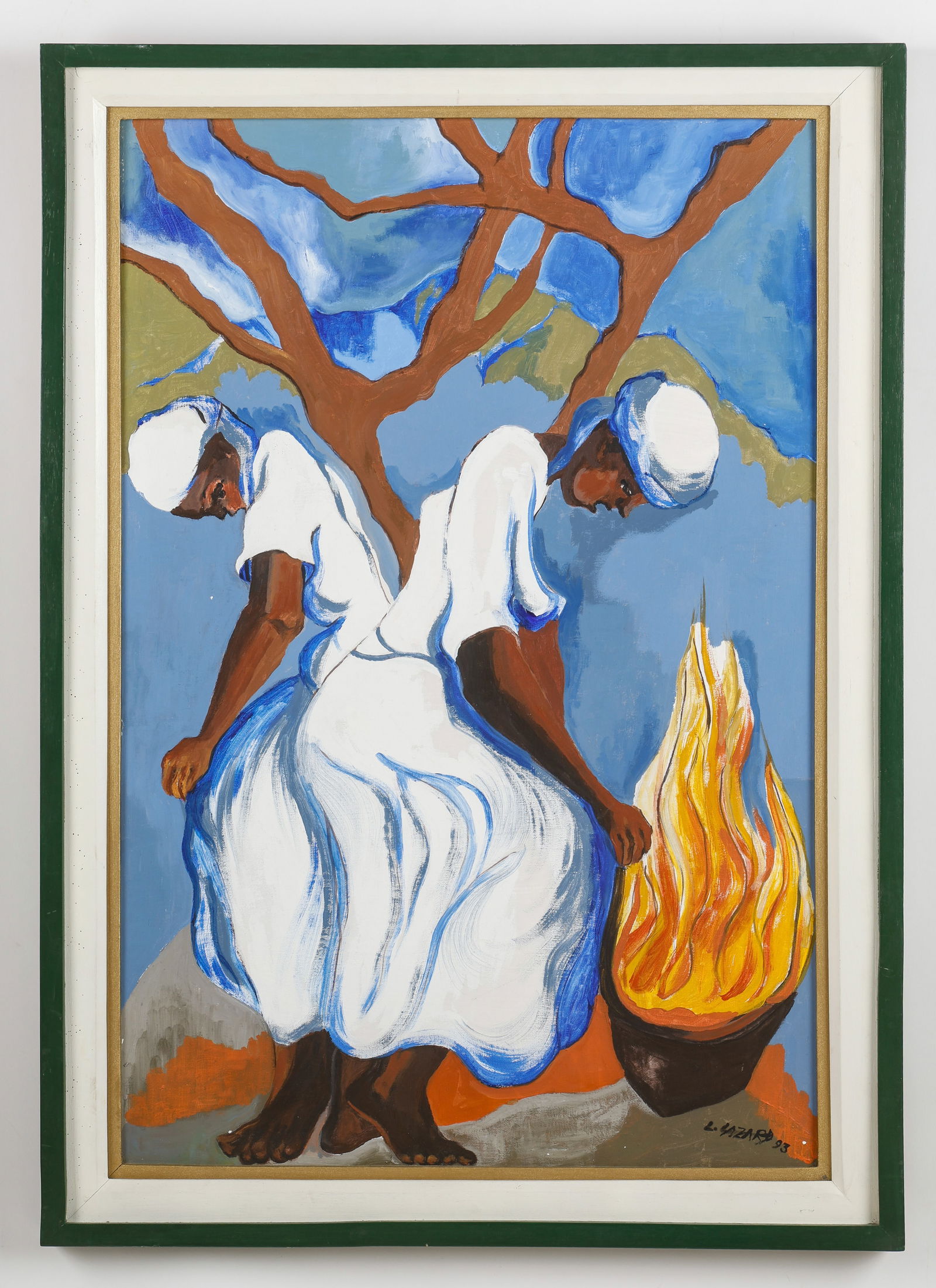 Luckner Lazard (Haitian/Port-au-Prince, 1928-1998) 36" x 24" (1 of 3)