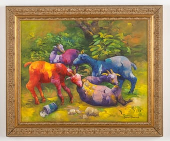 Gesner Armand (Haitian, 1936-2008) Oil Painting, 24" x 30"