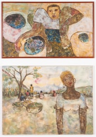 Harry Jacques "Arijac" (Haitian, b. 1937) 2 Works