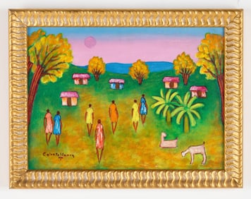 Henri Calixte (Haitian, 1933-2010) "Heading Home"