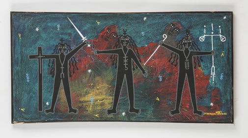 Stivenson Magloire (Haitian, 1963-1994) 20" x 40"