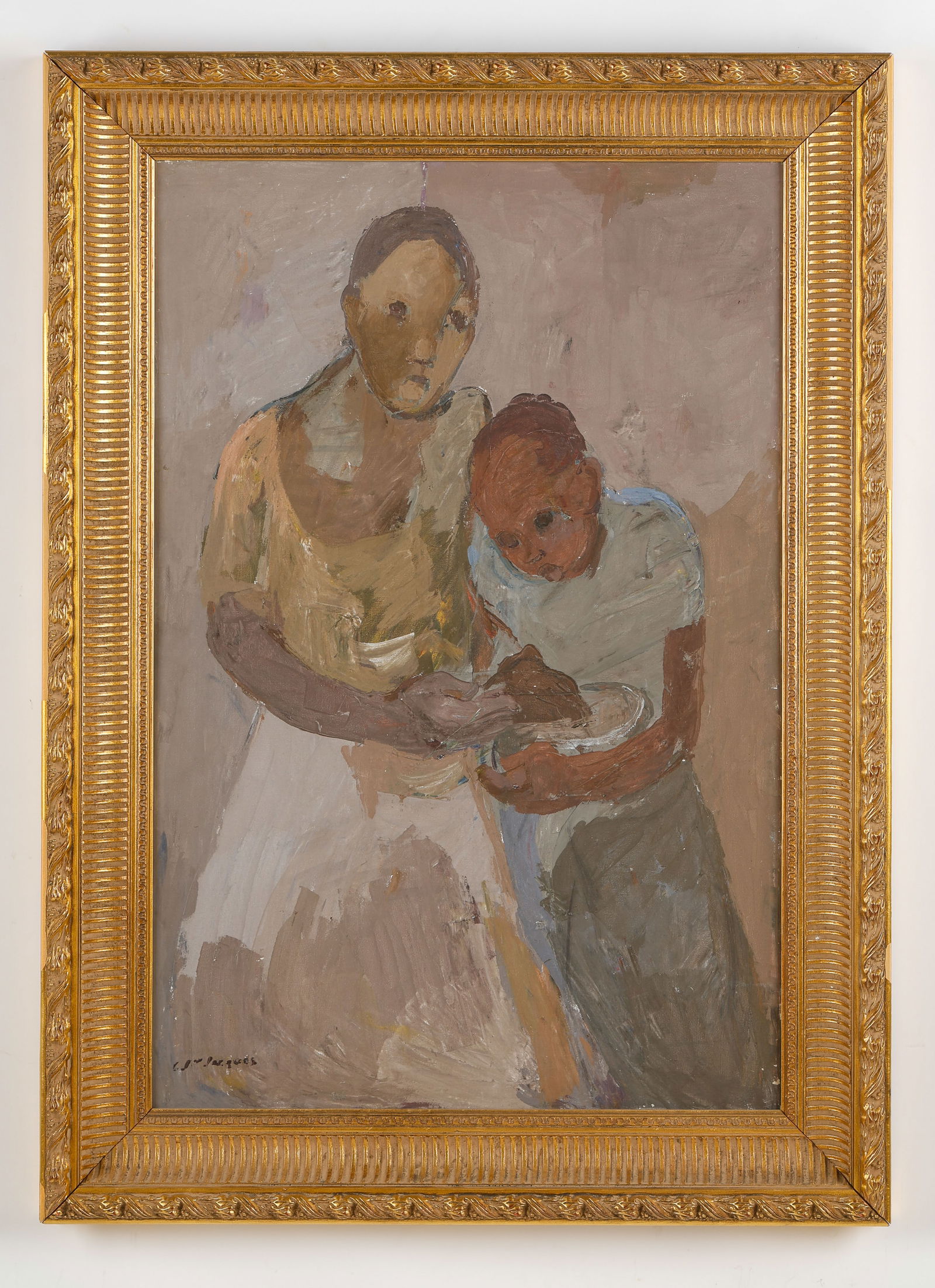 Carlo Jean-Jacques (Haitian, 1943-1990) Painting, 36" x 24" (1 of 3)