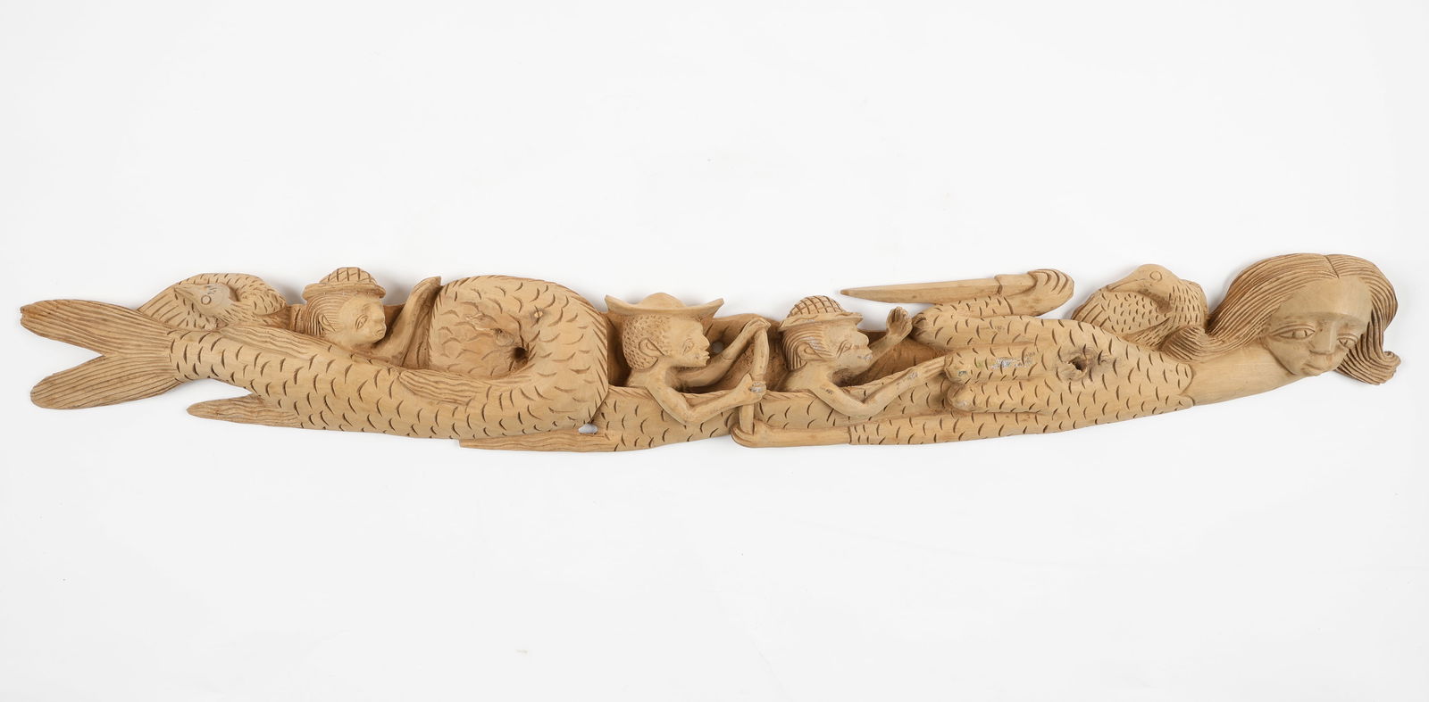 Nacius Joseph (Haitian/Haiti) Carved Folk Wood Sculpture (1 of 3)