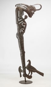 Serge Jolimeau (Haitian, b. 1952) Cut Steel Sculpture
