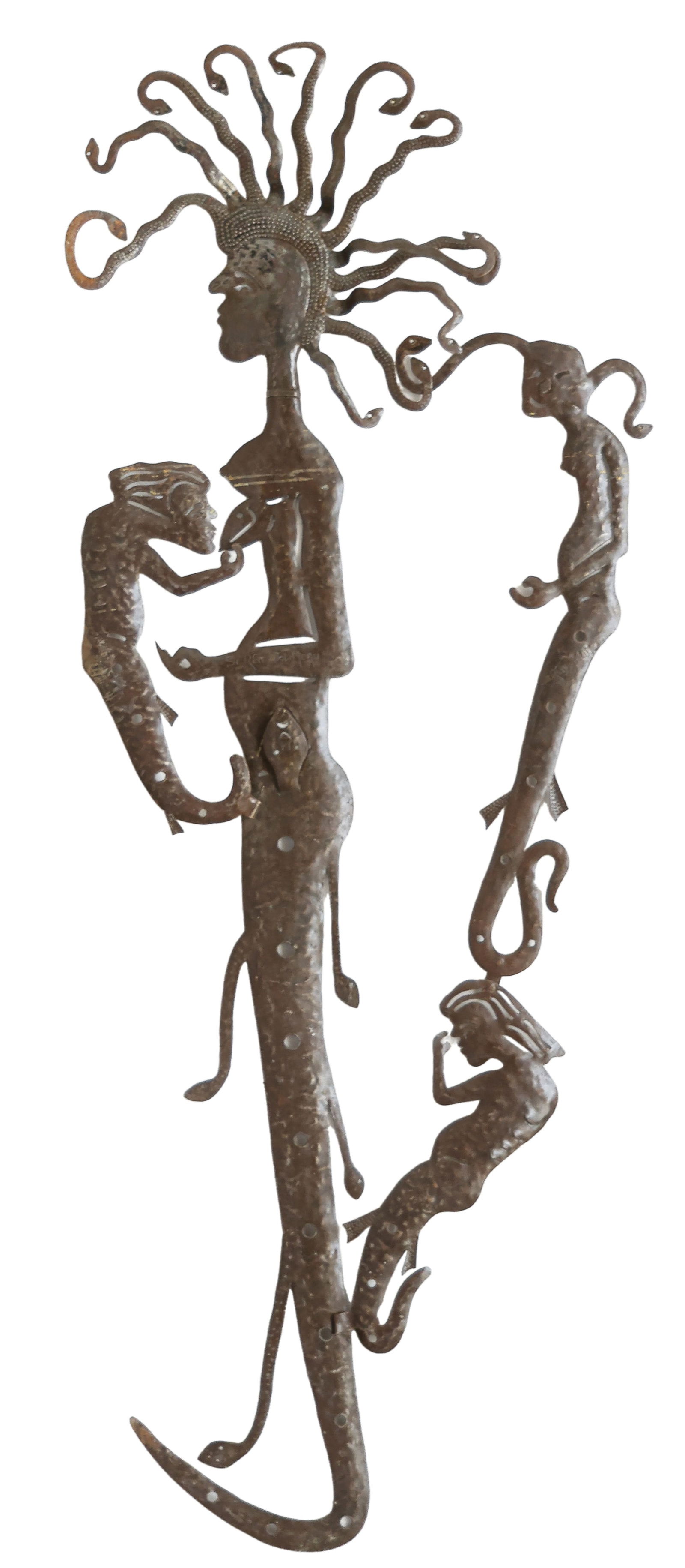 Serge Jolimeau (Haitian/Haiti) Monumental Sculpture, H: 79" (1 of 3)