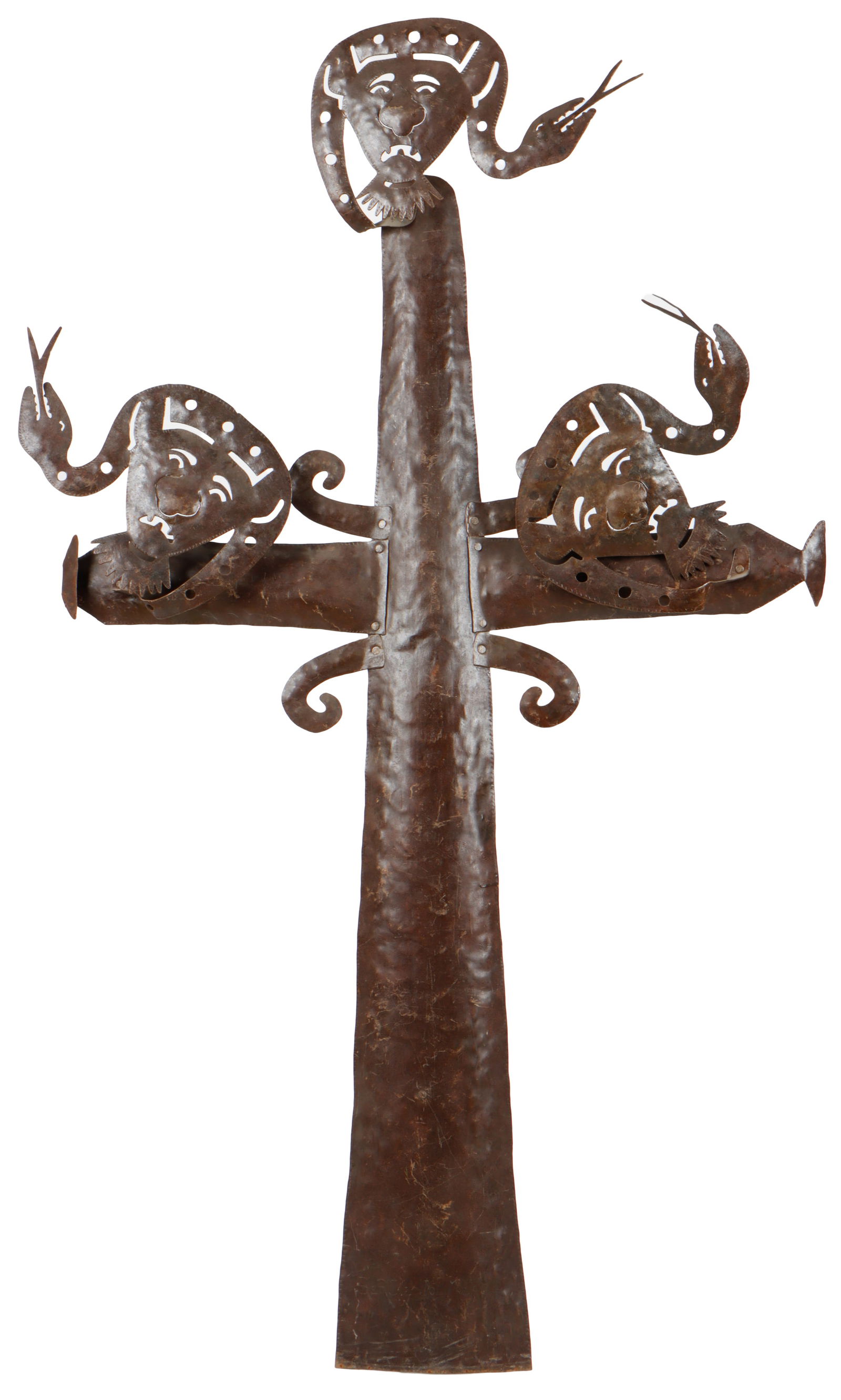 Serge Jolimeau (Haitian/Haiti) Metal Sculpture, H: 64" (1 of 4)