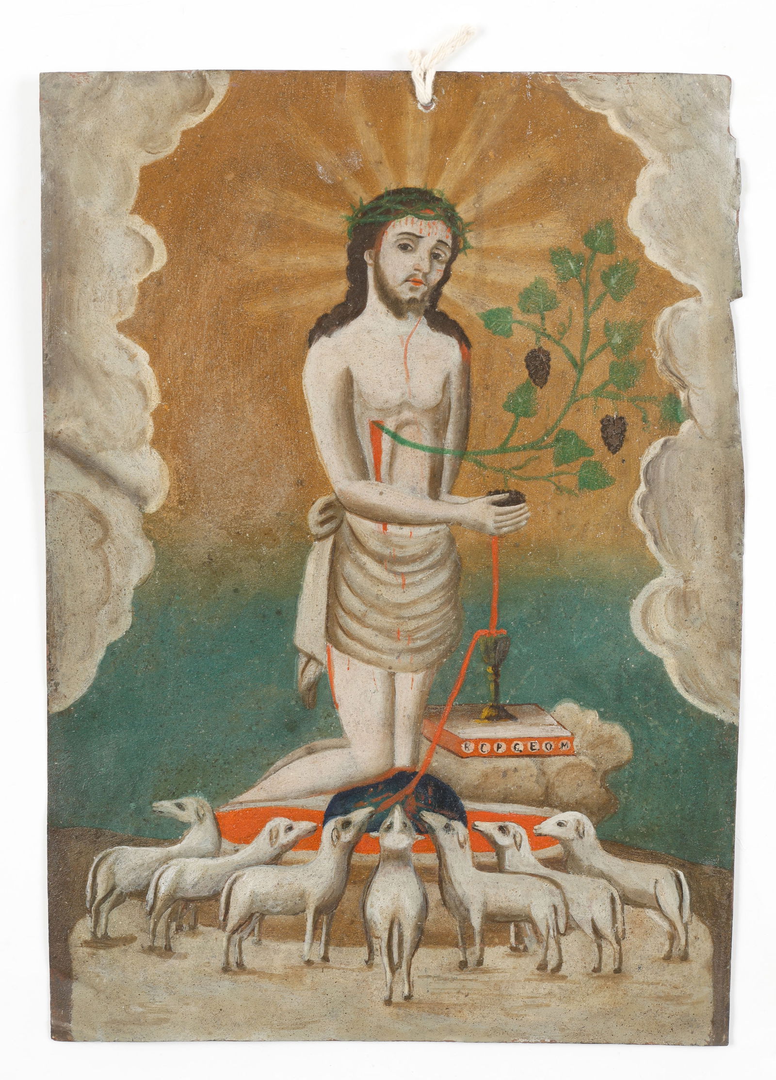 Antique Mexican/Mexico Folk Art Retablo (1 of 2)