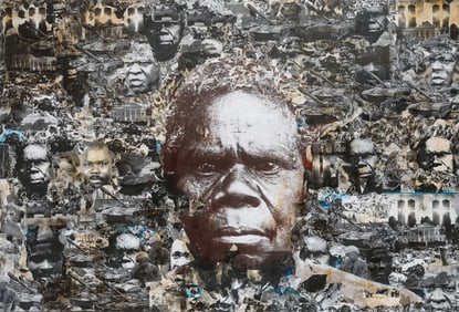 Oye Tyehimba (Jamaican) Mixed Media, 48" x 71"