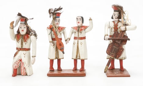 Vintage/Anonymous Polish/Poland Folk Art 4-Piece Band