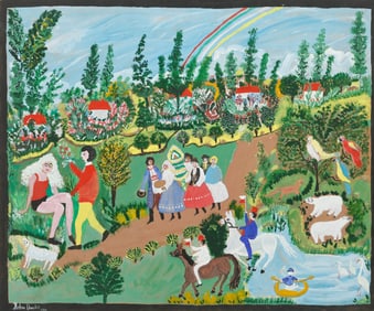 Helena Chwistek (Polish/Poland) Untitled (Figures in a Park), 1994
