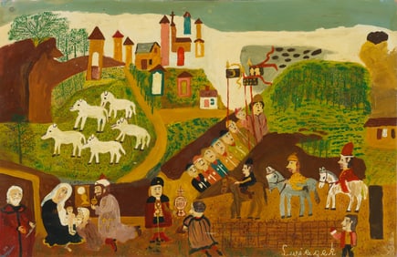 Ludwig Wiecek (Polish/Poland) Adoration of the Magi, Folk Art
